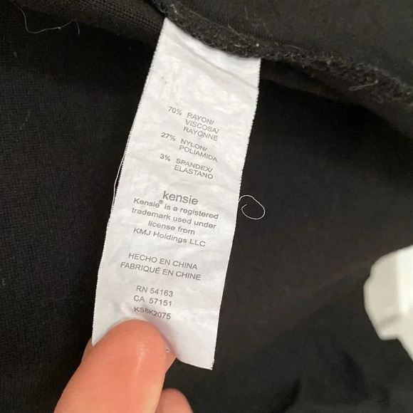 KENSIE Cowl Neck Long Sleeve Top Snap Button, Size L - Picture 5 of 6